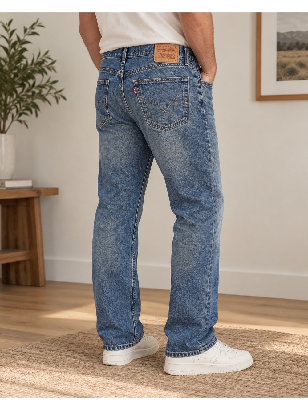 Vintage Levi’s 505 Straight Fit Jeans Medium Wash Made in Mexico 36x30